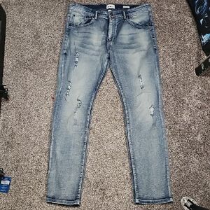 William Rast Light Blue Distressed Skinny Jeans Size 36x32 Nwot